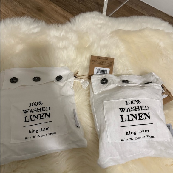 Set of 2 linen king pillows - Picture 2 of 2